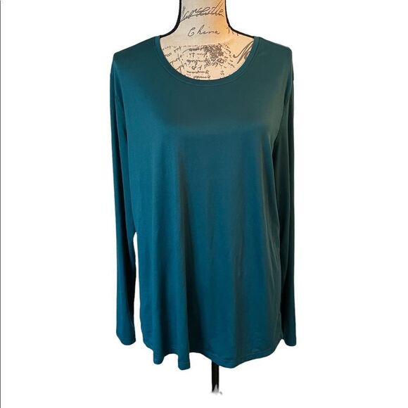 Athletic long sleeve blue green top size XXL - Picture 1 of 6